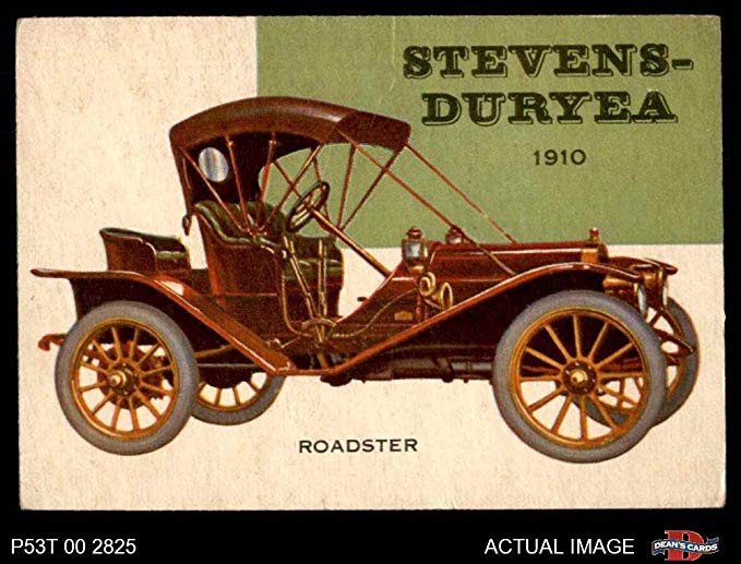 Stevens-Duryea Logo - Topps World On Wheels # 125 Stevens Duryea Roadster 1910 Card