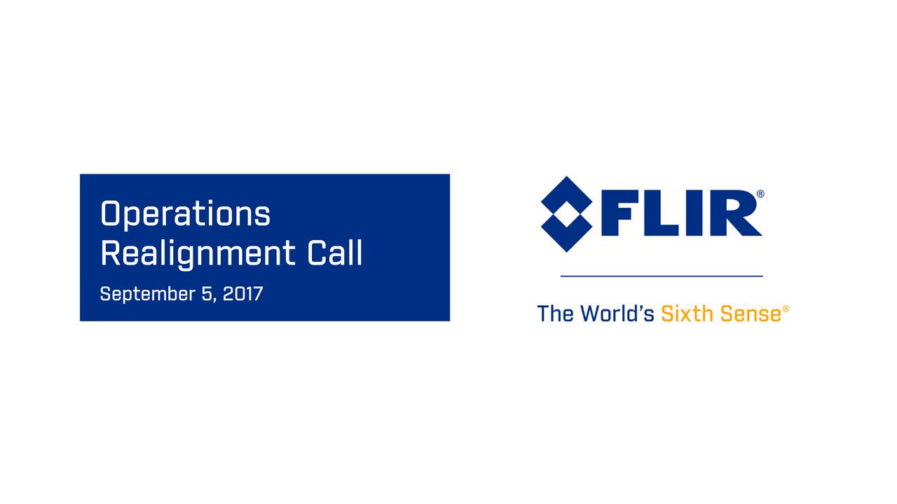 FLIR Logo - FLIR Systems (FLIR) Realigns Operating Structure - Slideshow - FLIR ...
