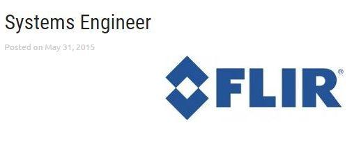 FLIR Logo - Systems Engineer. Unmanned Systems Technology