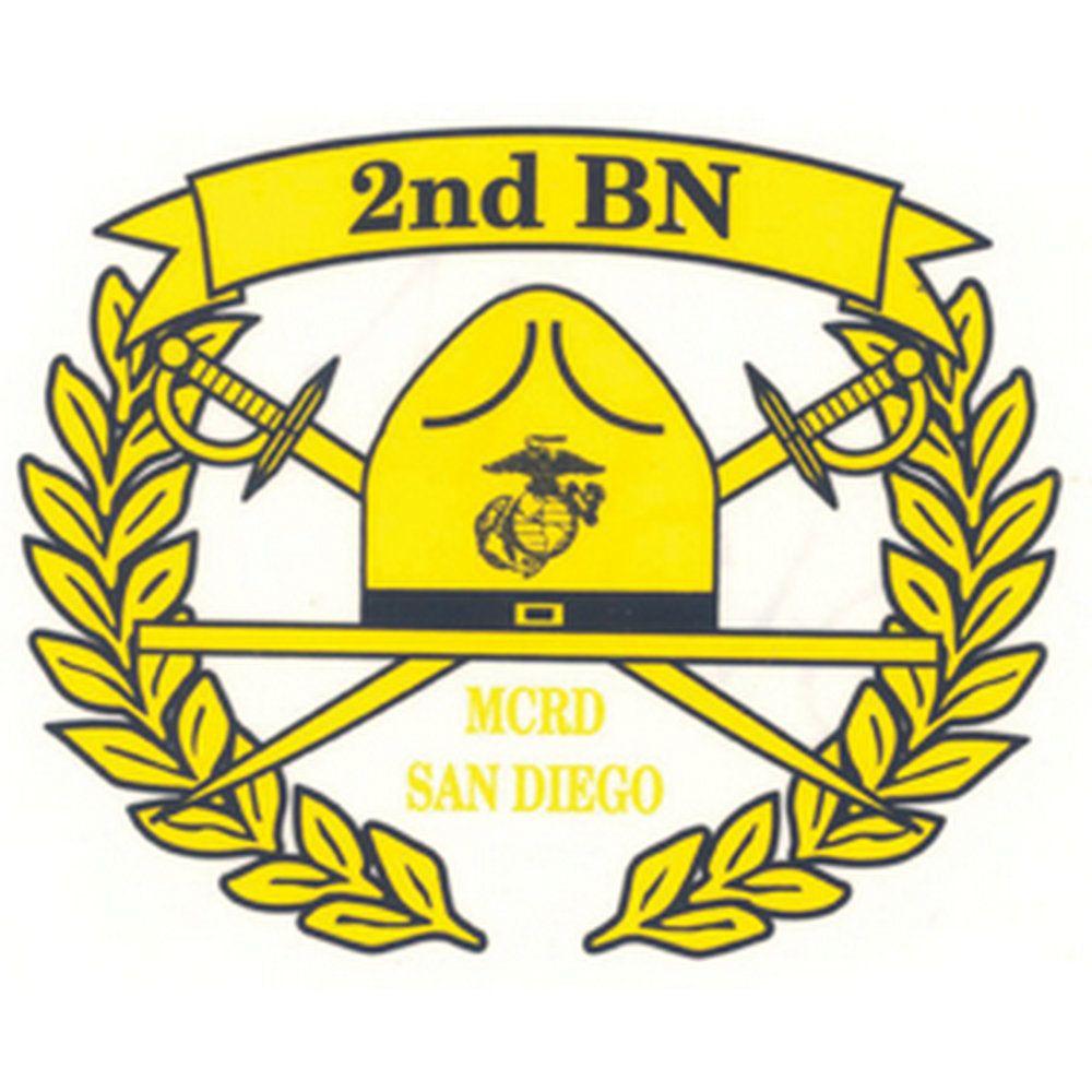 MCRD Logo - 2nd Battalion MCRD San Diego 4 x 3 1/2 Decal
