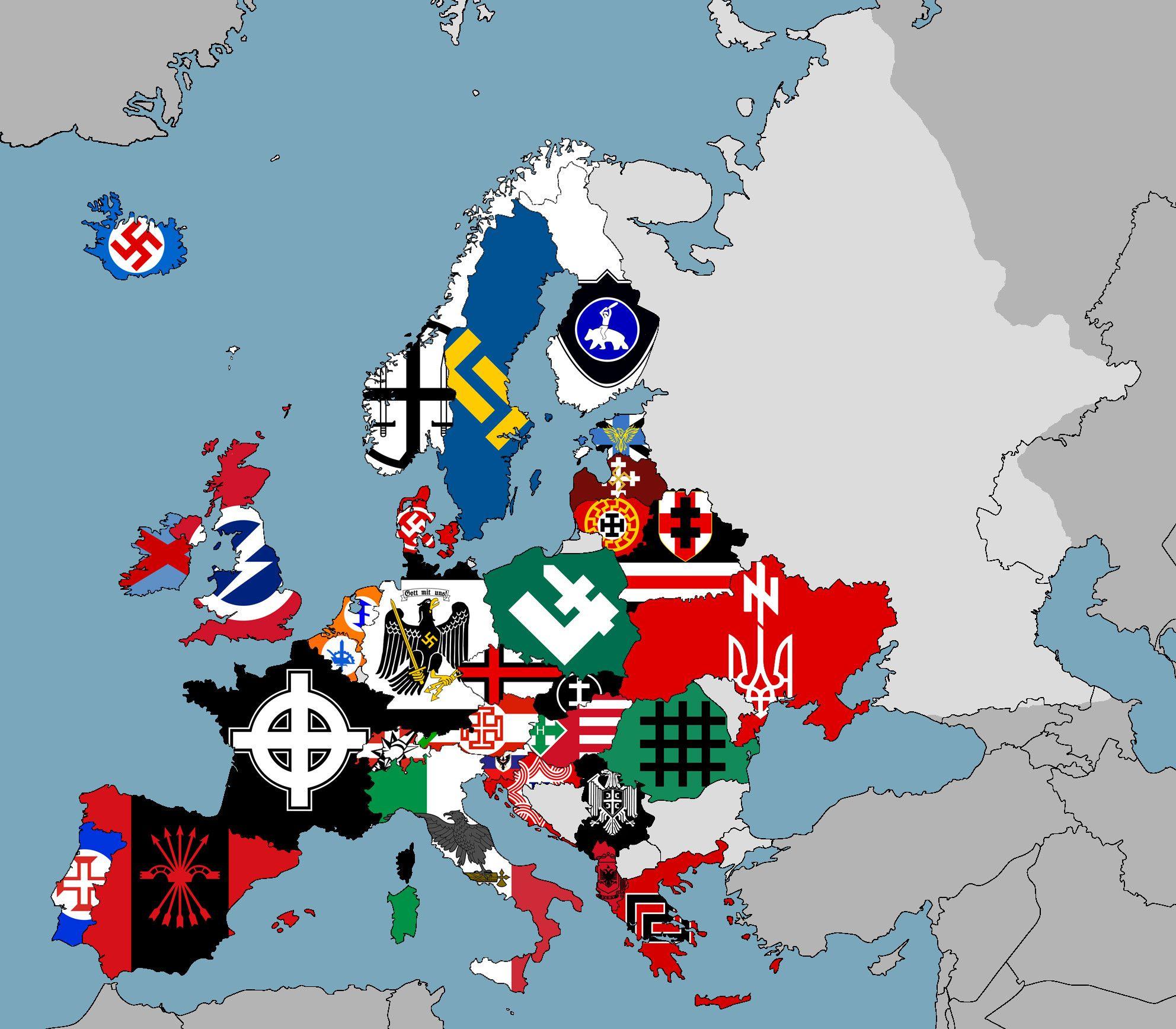 Fascism Logo - Most of Europe with their fascist logos of years gone by. [1984*1736 ...