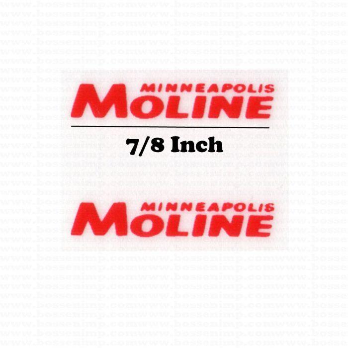 Moline Logo - Decal MM Minneapolis Moline Logo 15 16 Inch Red (Pair)