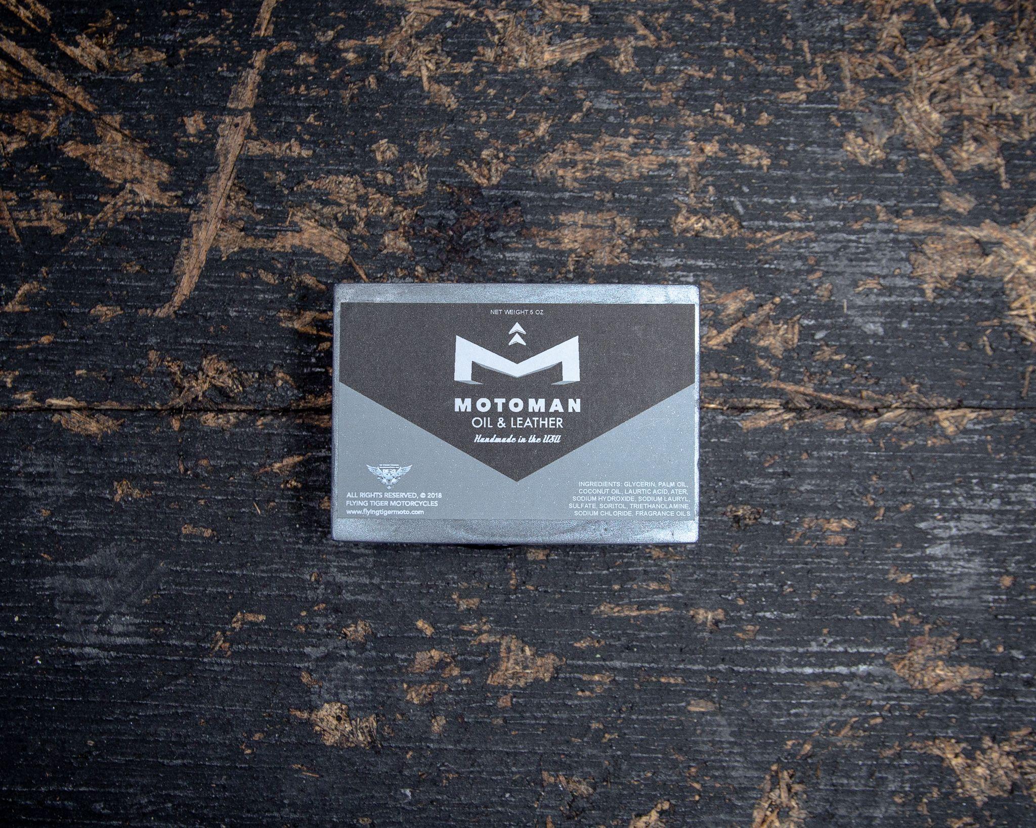 Motoman Logo - MotoMan Oil & Leather Soap – Flying Tiger Motorcycles