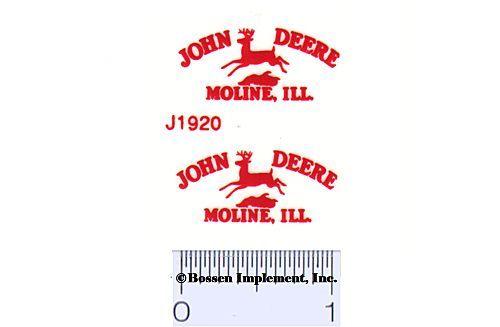 Moline Logo - Decal John Deere Moline Logo 1in