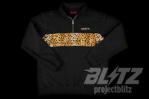 Half.ebay.com Logo - SUPREME LEOPARD PANEL HALF ZIP SWEATSHIRT S M L XL FW18 2018 BLACK ...