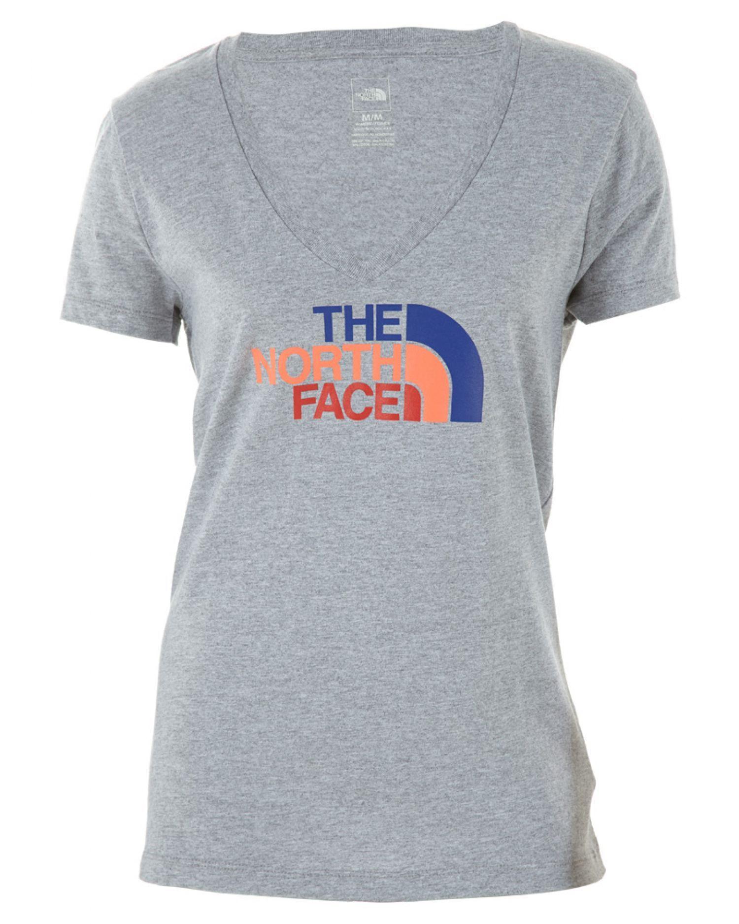 Half.ebay.com Logo - North Face Multi Half Dome V Neck Tee Womens A8U7 T4A Grey Logo T