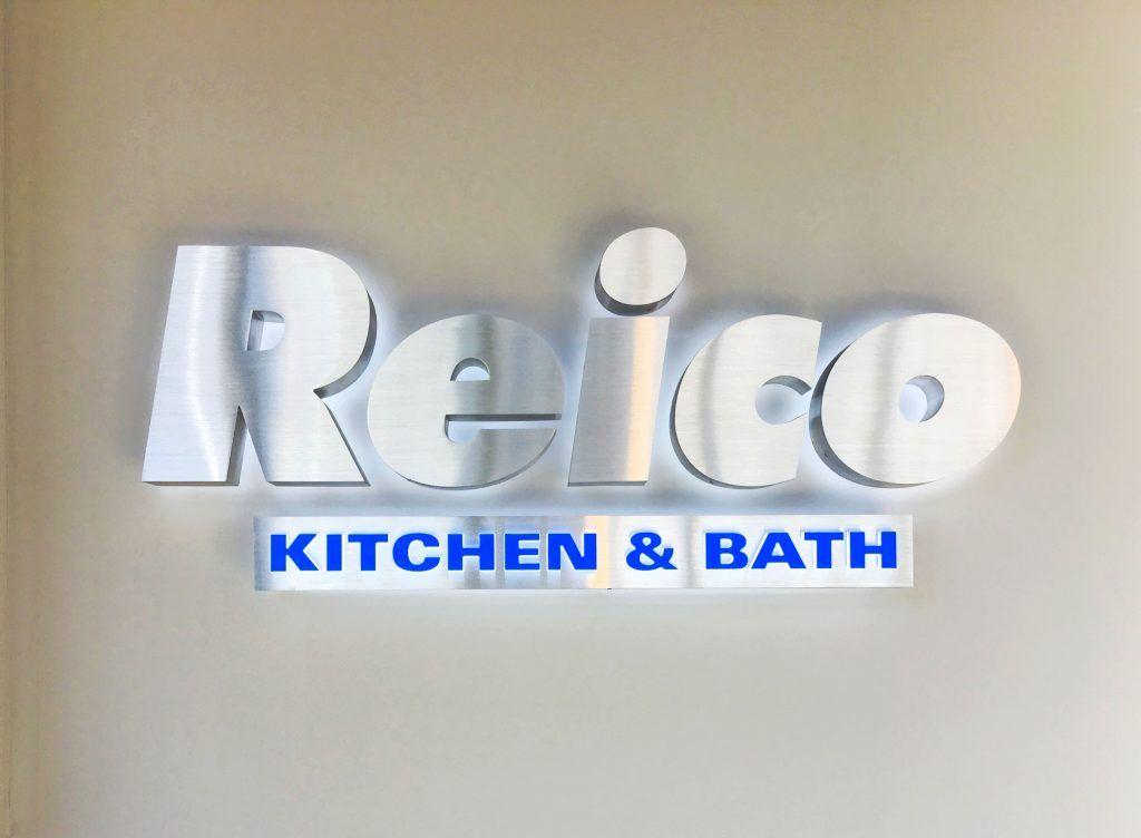 Reico Logo - Reico Kitchen & Bath Brands with Reverse Lit Channel Letter Lobby ...