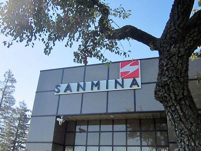 Sanmina Logo - Custom Building Letters - Sanmina - Signs Unlimited