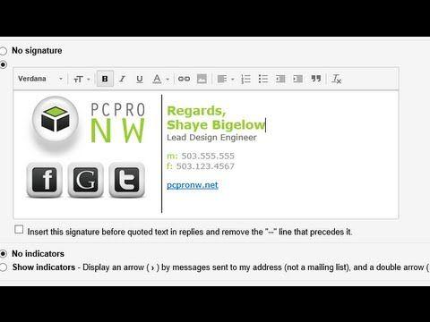 Email Signature with Logo - How To | Create Gmail Signature, Social Media Icons & Logo - YouTube