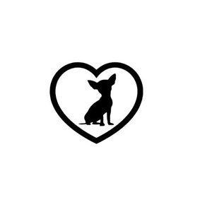 Chihuahua Logo - Chihuahua Heart Mama Love Dog Logo Diecut Vinyl Decal Sticker Car ...