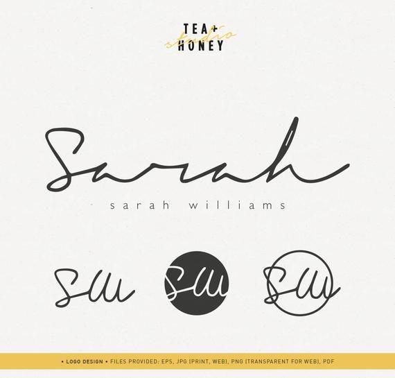 Signature Logo - Elegant Logo Script Signature Logo Handmade Logo Watermark | Etsy