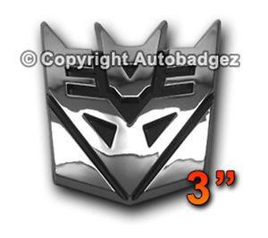 Megatron Logo - NEW CHROME Transformers DECEPTICON megatron auto badge emblem 3