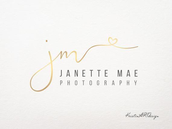 Signature Logo - Handwritten initials logo Gold logo watermark Signature | Etsy