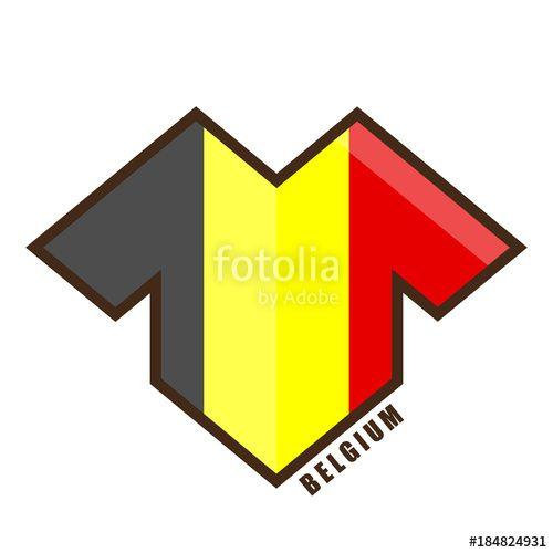 Belgium Logo - Vector illustration. Football tournament 2018. Flag of Belgium. logo ...