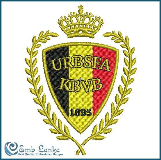 Belgium Logo - Belgium National Football Team Logo Embroidery Design | Emblanka.com