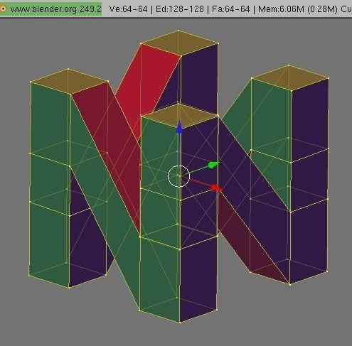 N64 Logo - The N64 Logo has exactly 64 faces and 64 vertices : gaming
