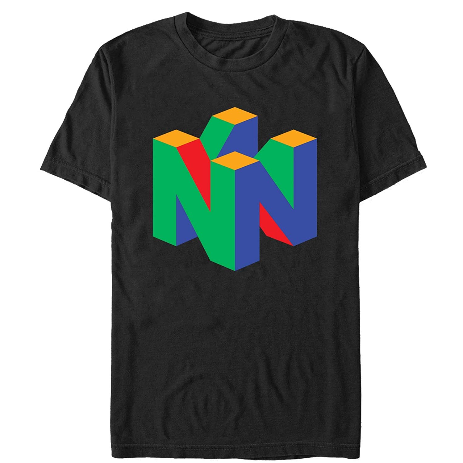 N64 Logo - Nintendo Men's Classic N64 Logo T-Shirt Black | Amazon.com