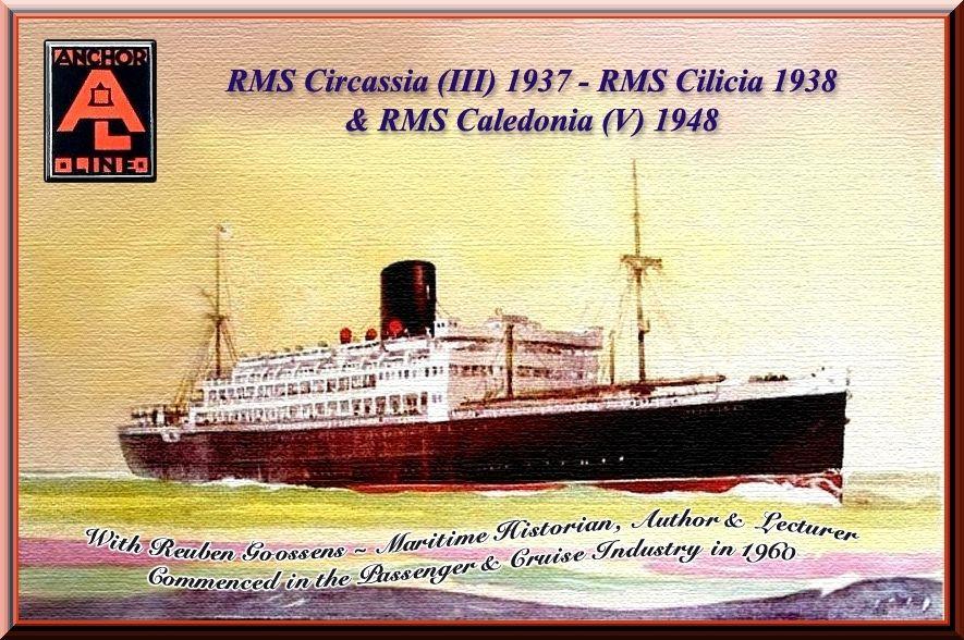 Circassia Logo - Anchor Line; RMS Circassia (3), Cilicia, Caledonia (5) built between