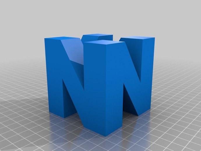 N64 Logo - N64 logo by mdedm - Thingiverse