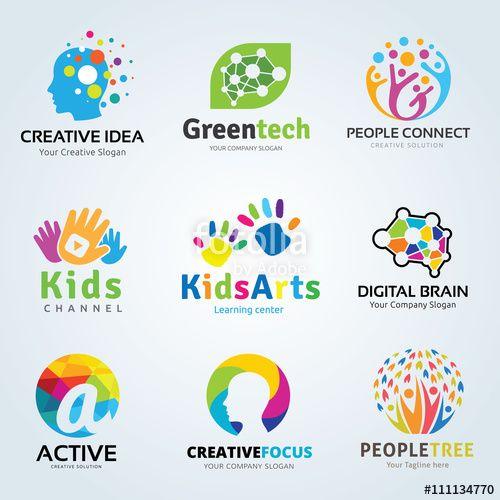 Fotolia Logo - Logo set,logo collection,idea logo,kids logo collection,family logo ...