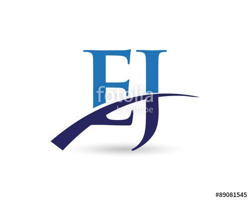 Fotolia.com Logo - EJ Logo Letter Swoosh