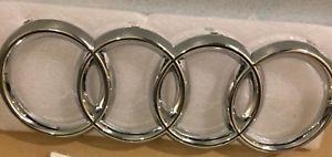 Q3 Logo - New Chrome Front Grill Badge Ring Logo Emblem Audi A4 A6 Q3 Q5 ...