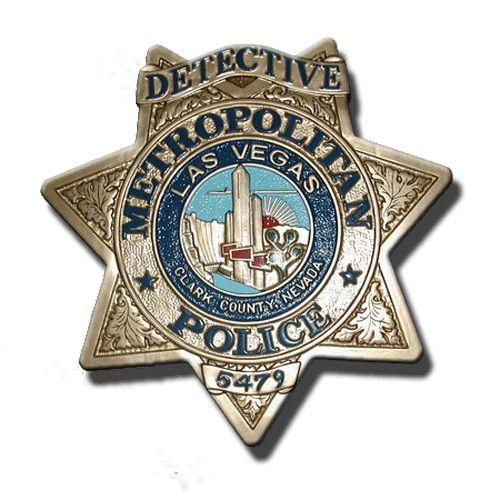 LVMPD Logo - Las Vegas Metropolitan Police Department replica wooden badge plaques