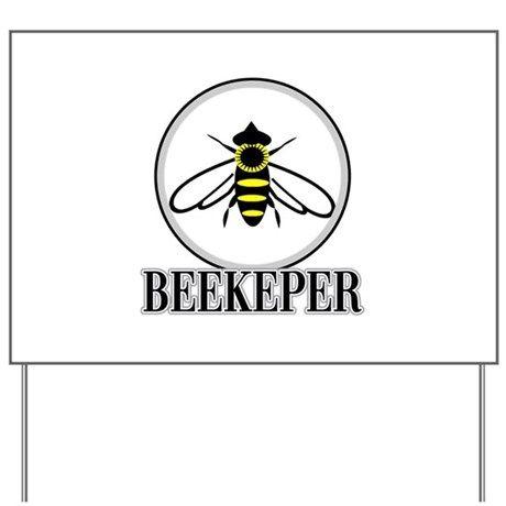 Beekeeper Logo - beekeeper logo 2 Yard Sign by BeeCharmer