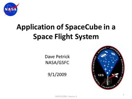 Gsfc Logo - Application of SpaceCube in a Space Flight System Dave Petrick NASA ...
