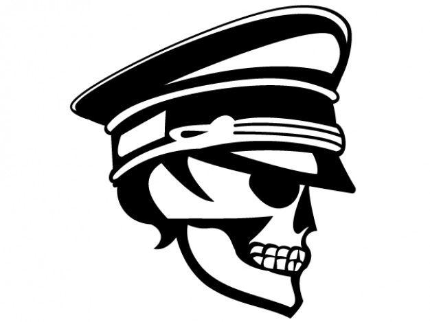 Officer Logo - Skull officer vector image Vector | Free Download