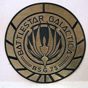 Officer Logo - BATTLESTAR GALACTICA BSG 75 GOLD FOIL OFFICER LOGO 8 JACKET PATCH