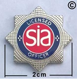 Officer Logo - Black Security Officer Clip On Tie with sia Licensed Officer Logo
