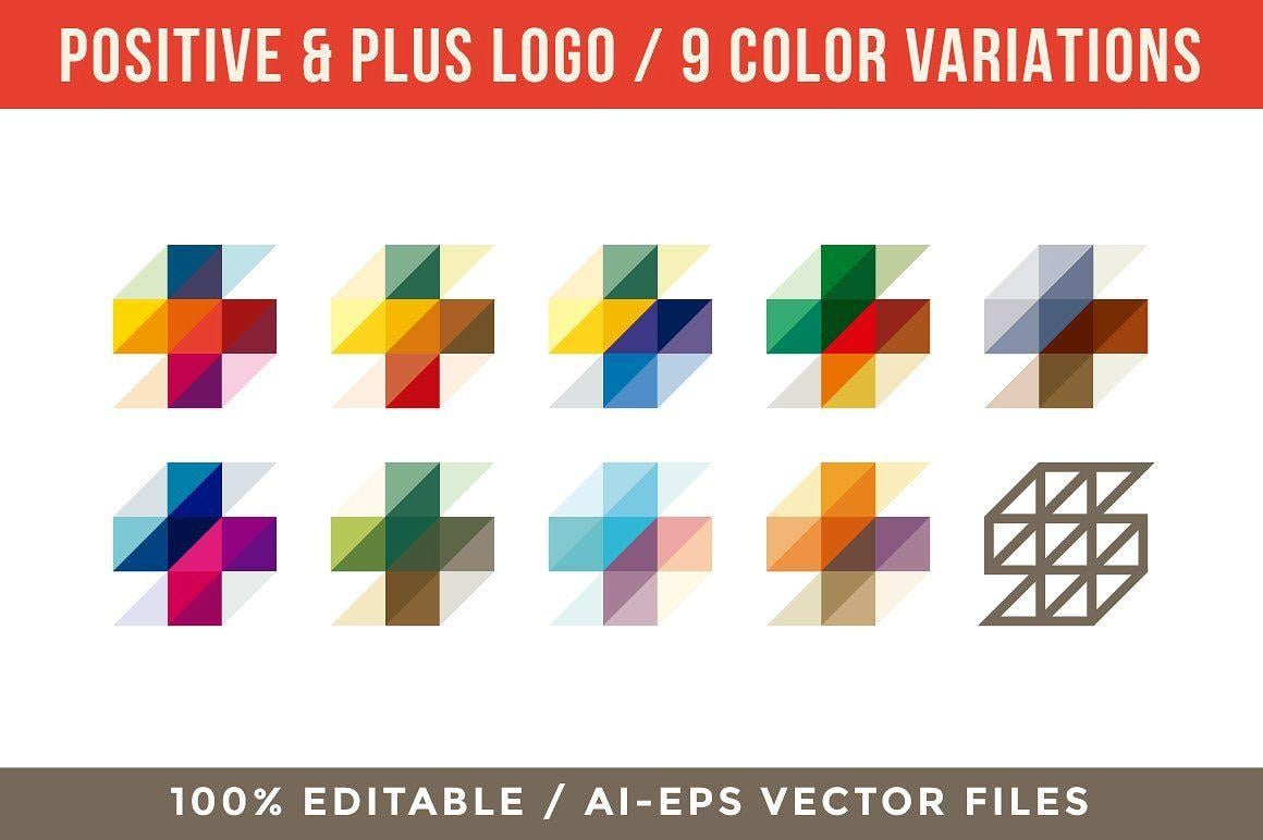 Plus Logo - Plus & Positive Logo Logo Templates Creative Market