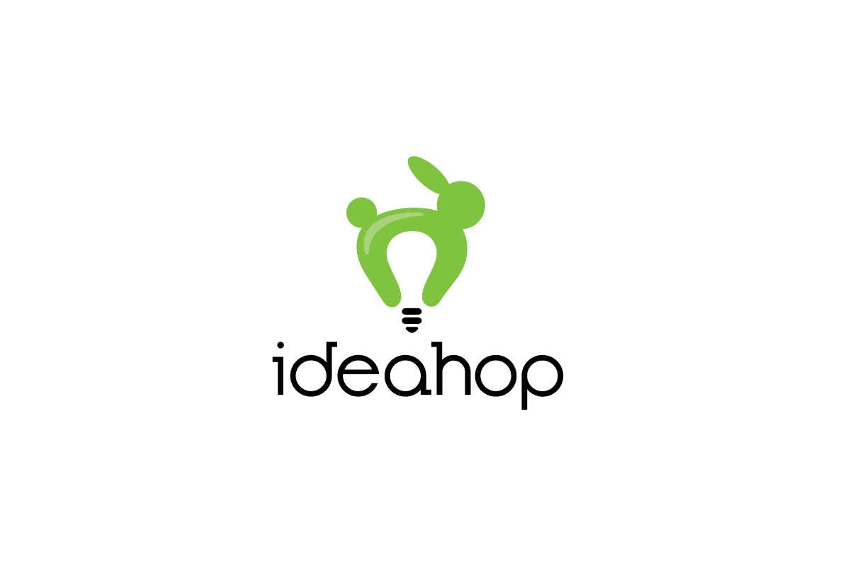 Lightbulb Logo - Ideahop, Rabbit Lightbulb Logo Design | Logo Cowboy