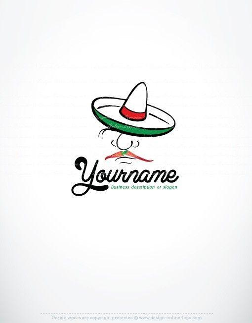 Mexican Logo - Exclusive Design: Mexican Sombrero chef Logo + Compatible FREE Business Card