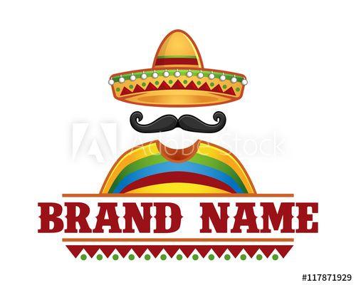 Mexican Logo - Vector of sombrero and mustache, perfect for Mexican restaurant logo