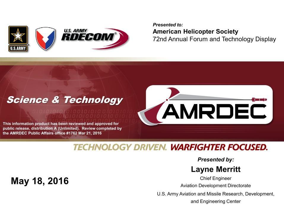 RDECOM Logo - AMRDEC Science & Technology Overview - Vertical Flight Library & Store