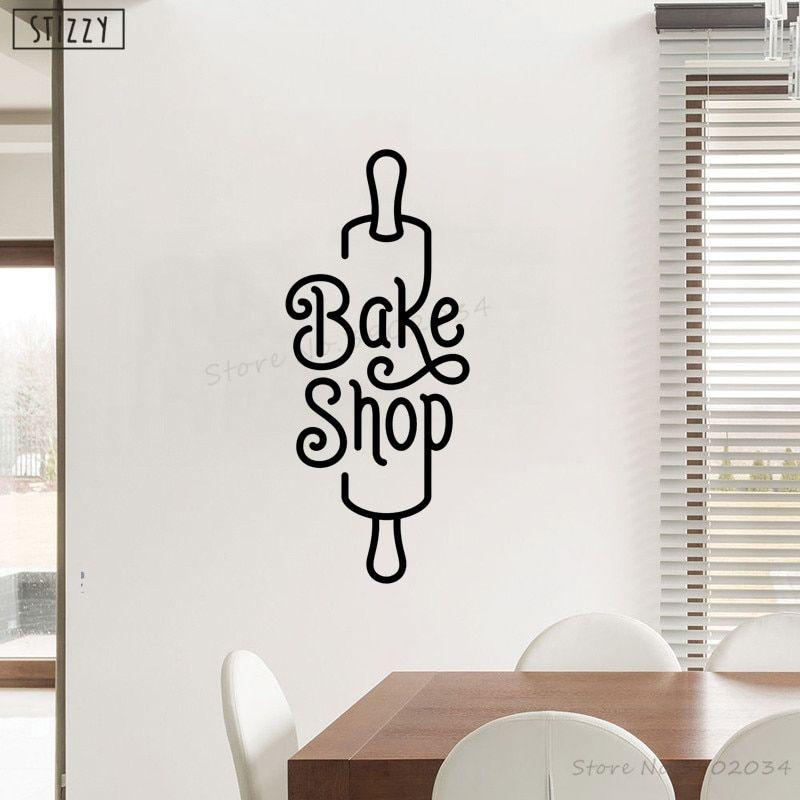 Bake Logo - STIZZY Wall Decal Bakery Vinyl Wall Stickers Creative Bake Shop Logo ...