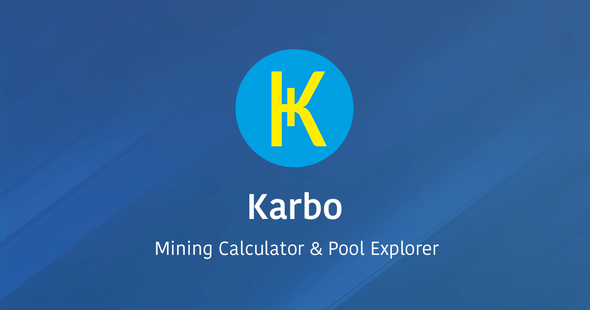 Karbowanec Logo - Karbo (KRB) Mining Calculator & Mining Pools | WhereToMine