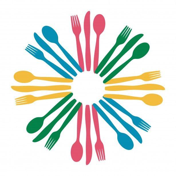 Silverware Logo - Colorful Cutlery Logo Clipart Free Stock Photo - Public Domain Pictures