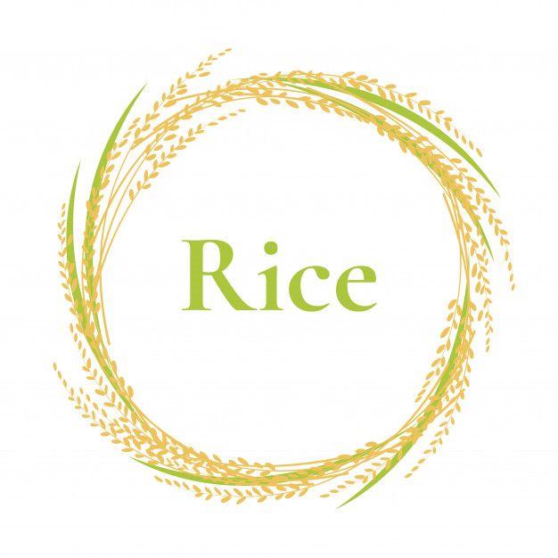 Rice Logo - Circle frame rice logo Vector | Premium Download
