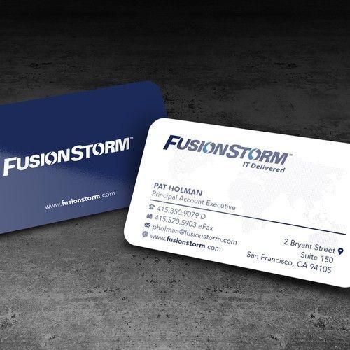 FusionStorm Logo - FusionStorm Business Cards, B2B technology company FusionStorm is a ...