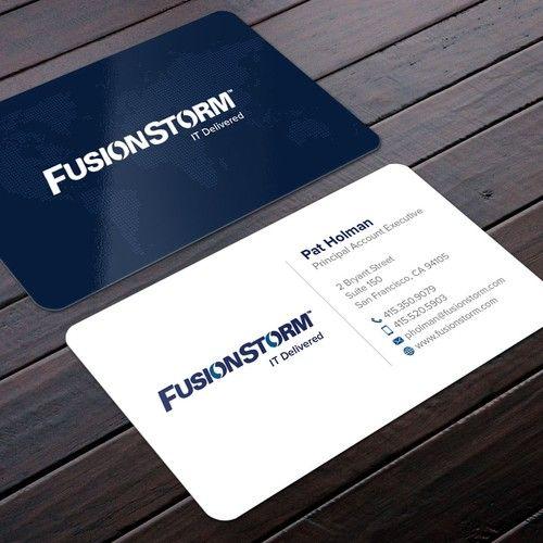 FusionStorm Logo - FusionStorm Business Cards, B2B technology company | Business card ...