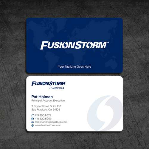 FusionStorm Logo - FusionStorm Business Cards, B2B technology company | Business card ...