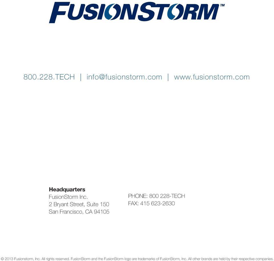 FusionStorm Logo - WHITE PAPER. Easing the Way to the Cloud: - PDF