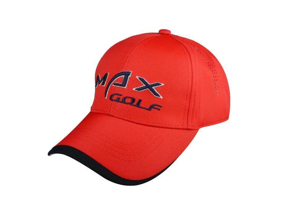 Breather Logo - China Custom Logo Breather Material Red Golf Sport Cap Golf