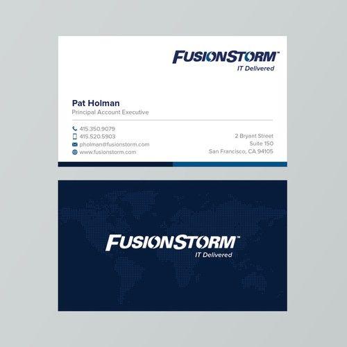 FusionStorm Logo - FusionStorm Business Cards, B2B technology company | Business card ...