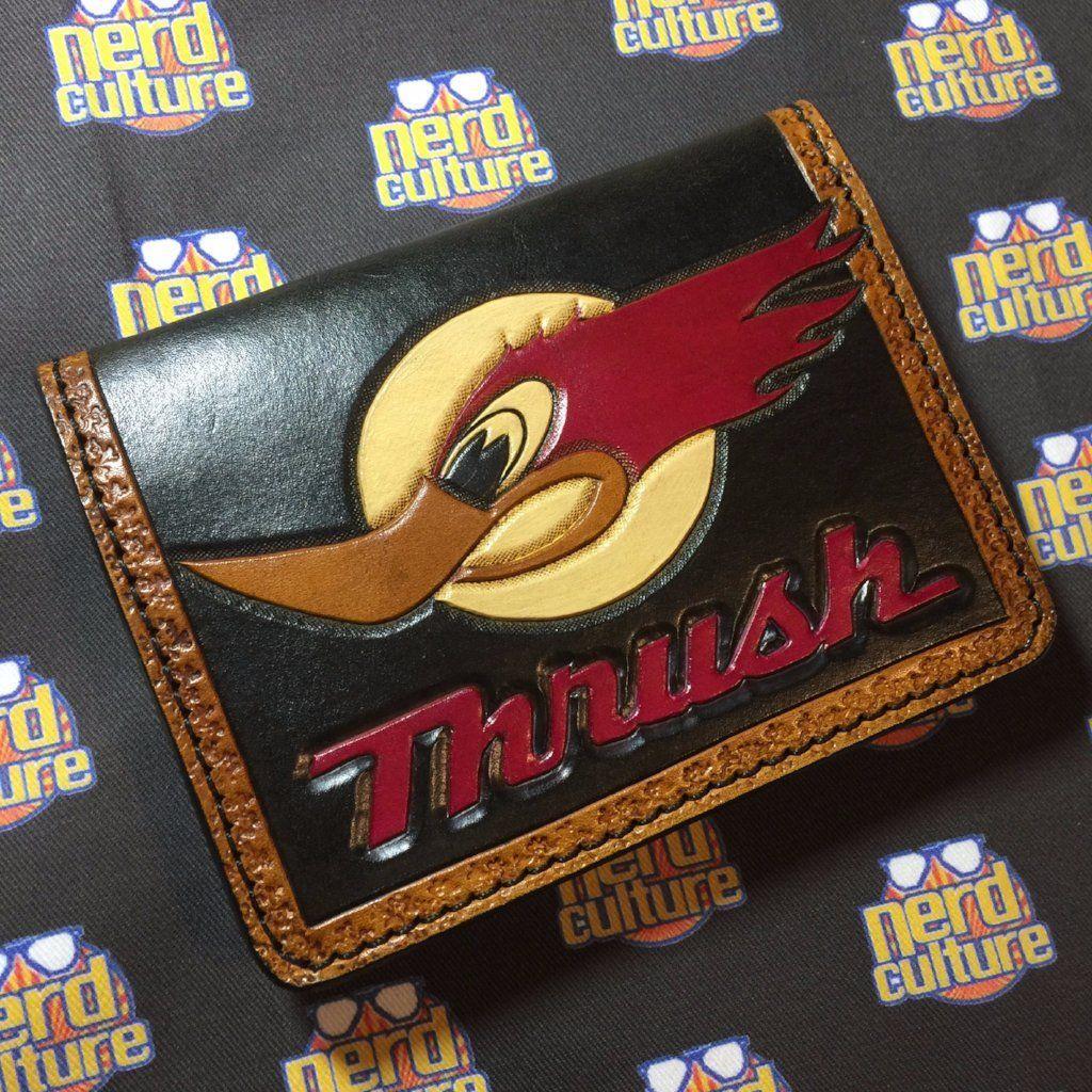 Thrush Logo - Thrush Exhaust Logo - Hand Tooled Leather Fatty Top-fold Wallet ...