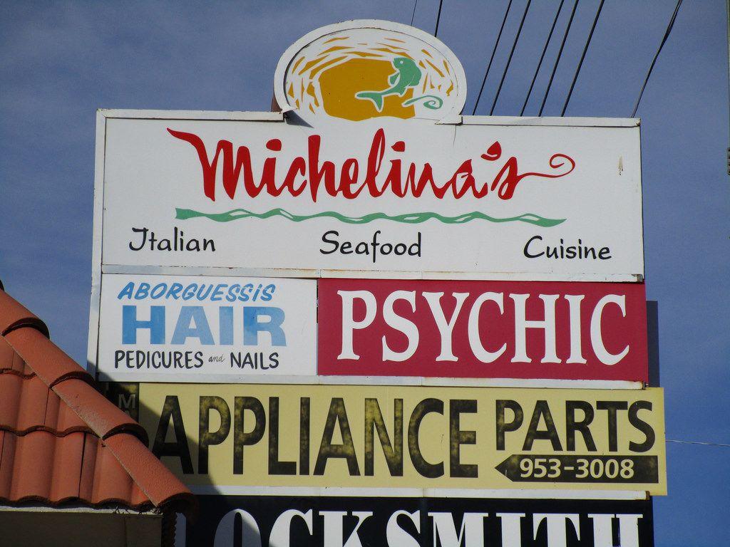 Michelina's Logo - Assorted Signage for Michelina's Restaurant, Hair Care, Ps… | Flickr