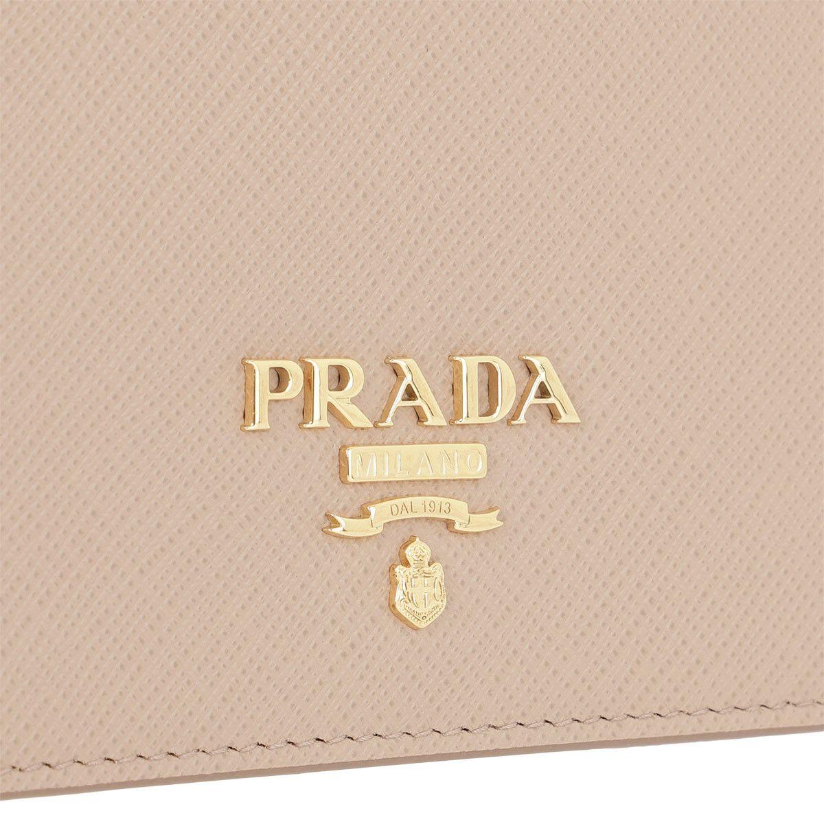 Beige Logo - Prada Logo Wallet on Chain Saffiano Leather Cipria in beige ...